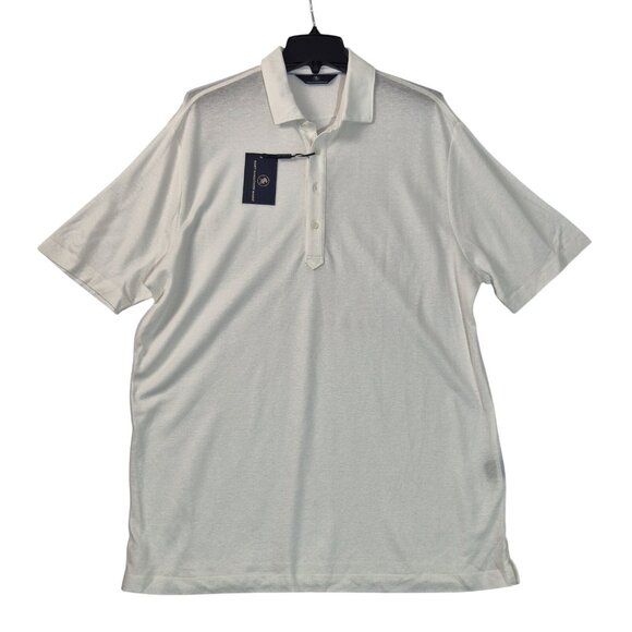 Hart Schaffner Marx Men’s short Sleeve Polo Shirt Size L White  (06) - Picture 1 of 9
